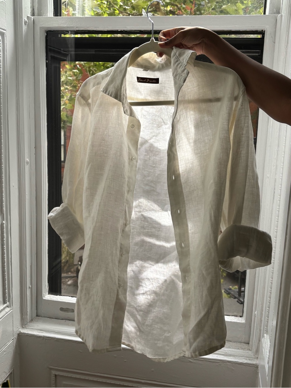 Island Importers 100% Linen Button-Up Shirt (Small)